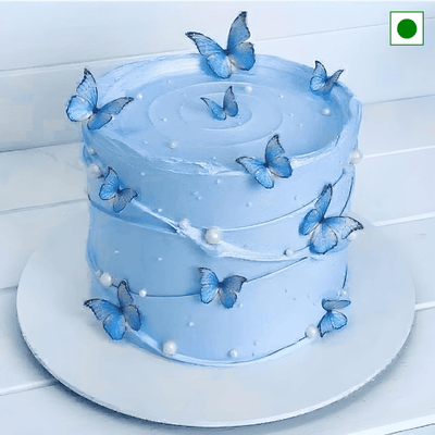 azure butterfly cake