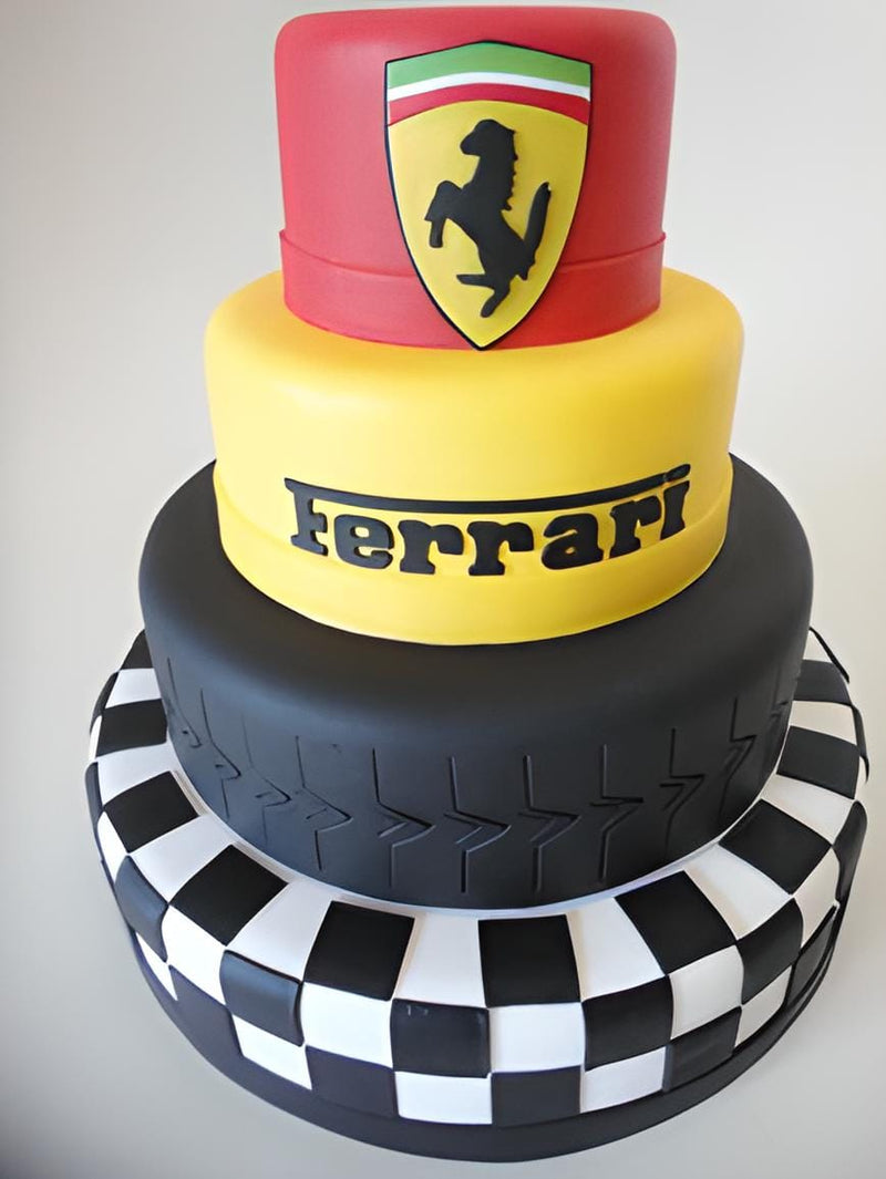 2 Tier Ferrari Cake