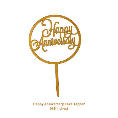 Happy aniversary cake topper