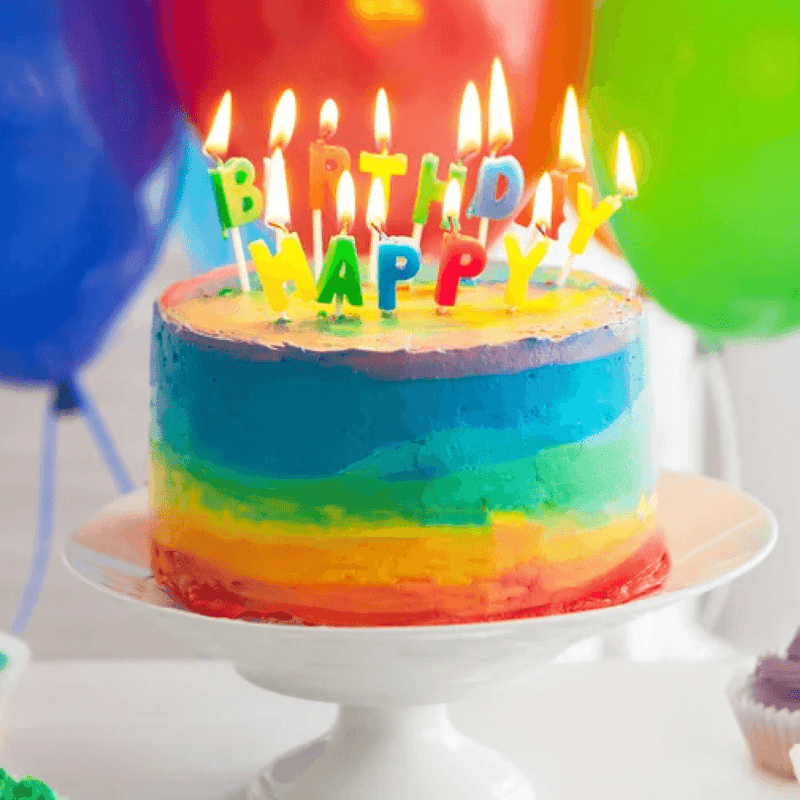 Rainbow Ombre Cake