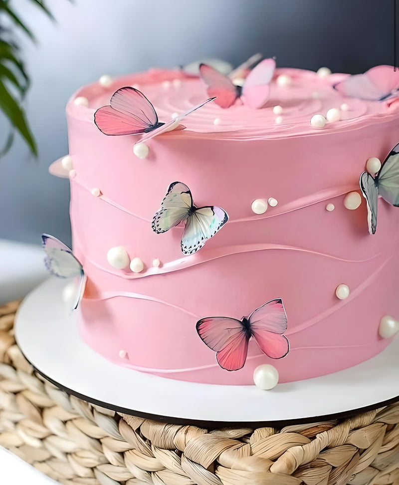 Pink Butterfly Cake