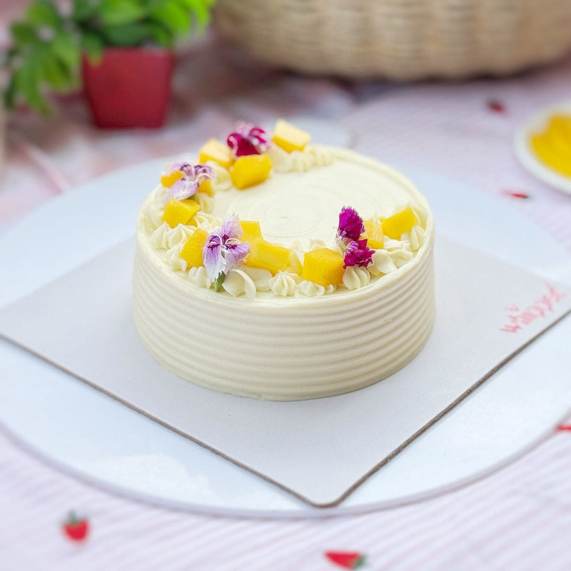 Sugar-Free Fresh Mango Sponge Cake