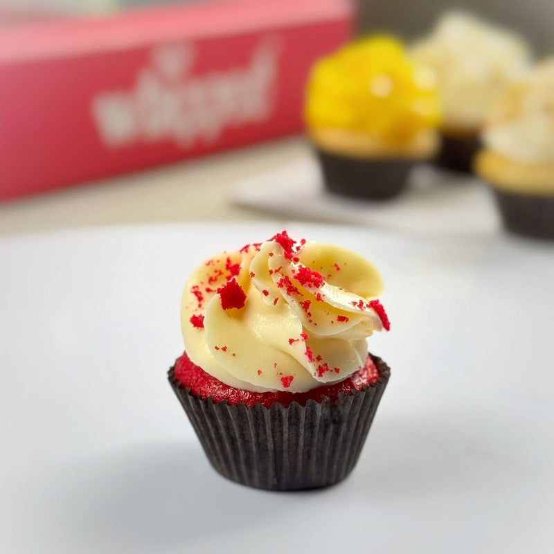 Red velvet frosted mini cupcake (6Pcs)