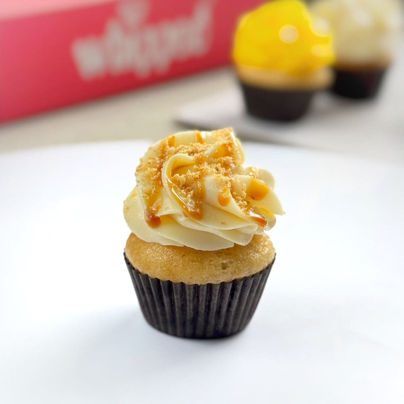 Salted caramel frosted mini cupcake (6Pcs)