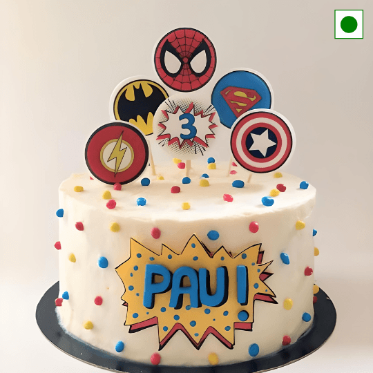 DC Marvel Theme Cake