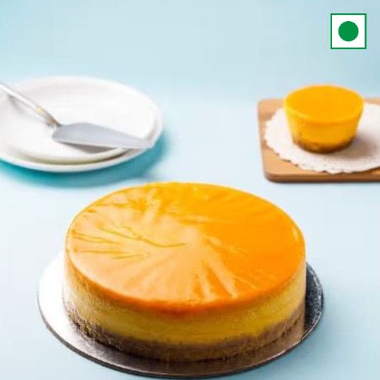 Eggless  Mango New York Cheesecake