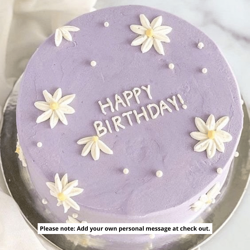 Purple cake with princess crown