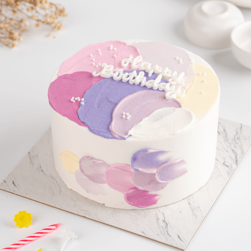 How To Make a Brushstroke Cake - DIY Cake Tutorial