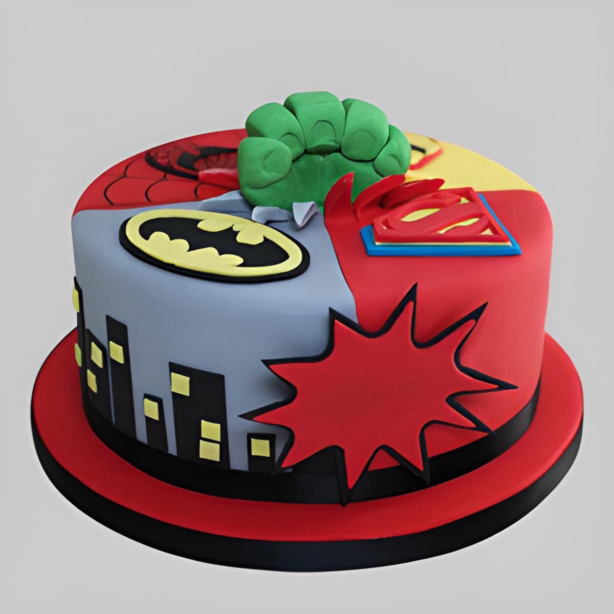 Avengers Themed 2 tier Birthday Cake