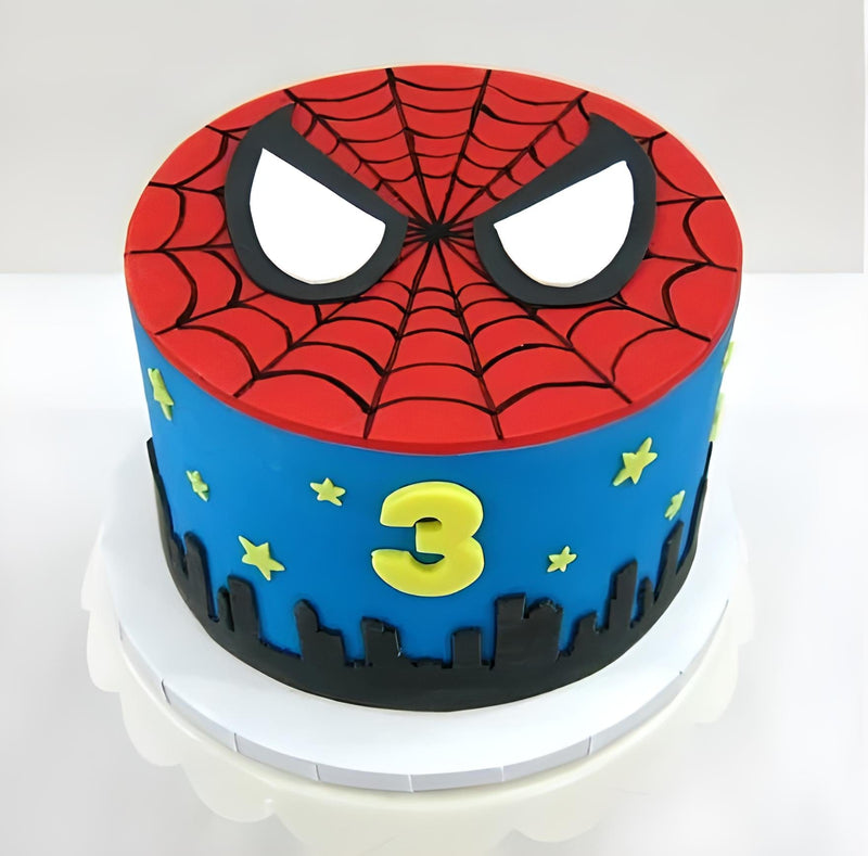 Spider Man Fondant Cake - Luv Flower & Cake