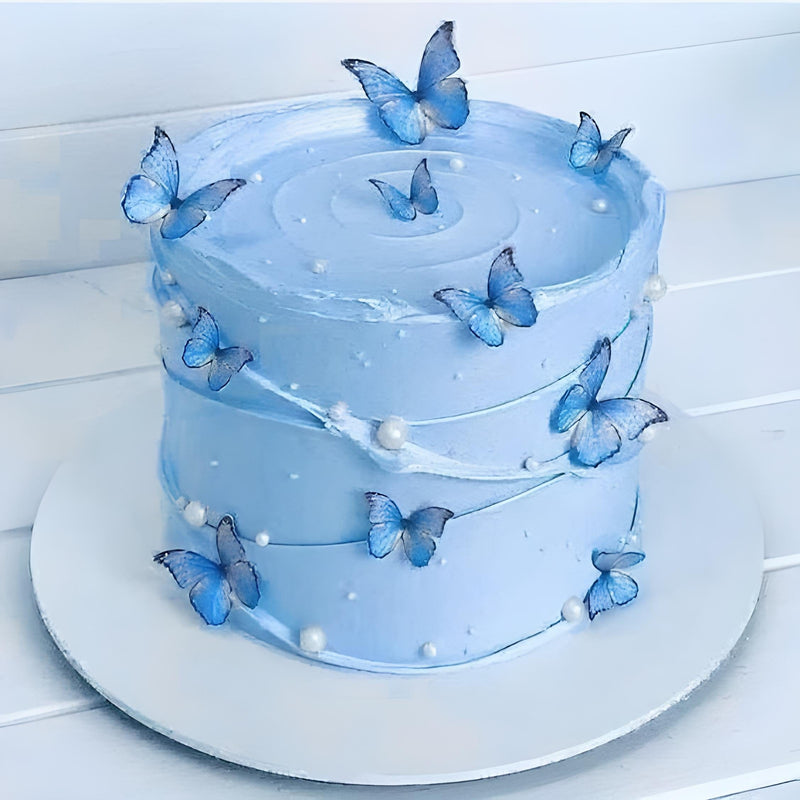 Azure Butterfly Cake