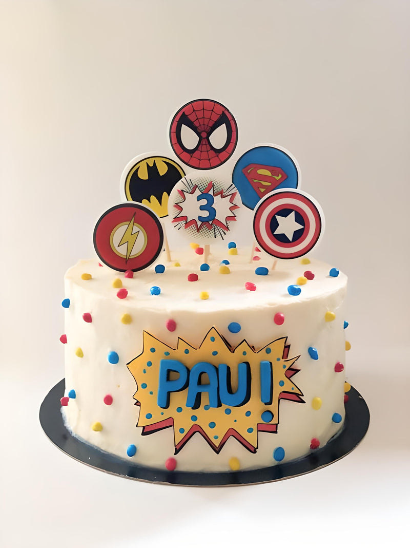 DC Marvel Theme Cake