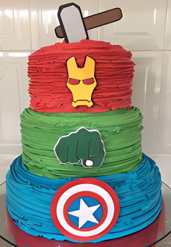 Avengers Superheroes Cake - Decorated Cake by House of - CakesDecor